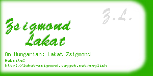 zsigmond lakat business card